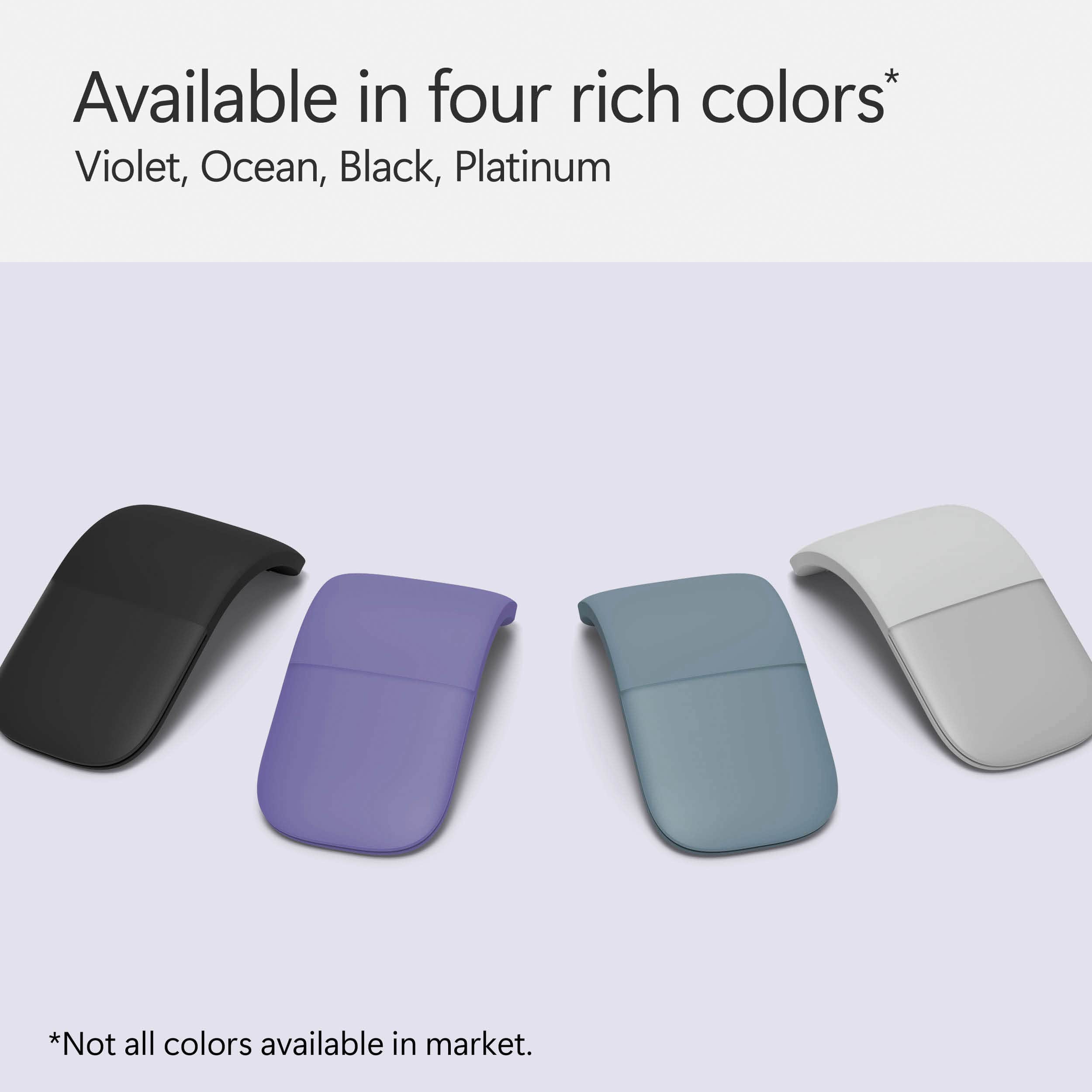 Available in four rich colors: Violet, Ocean, Black, and Platinum. Not all colors are available in the market.