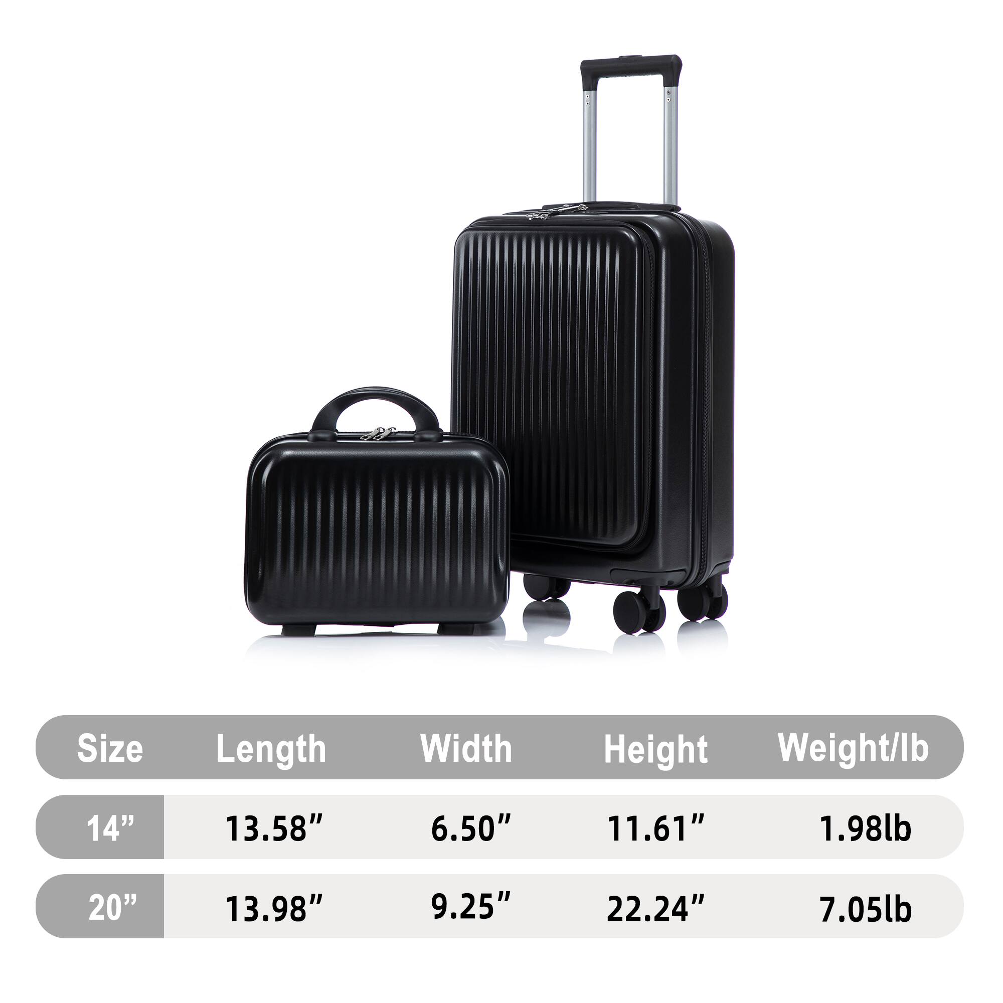 Size | Length | Width | Height | Weight/lb  
14" | 13.58" | 6.50" | 11.61" | 1.98lb  
20" | 13.98" | 9.25" | 22.24" | 7.05lb