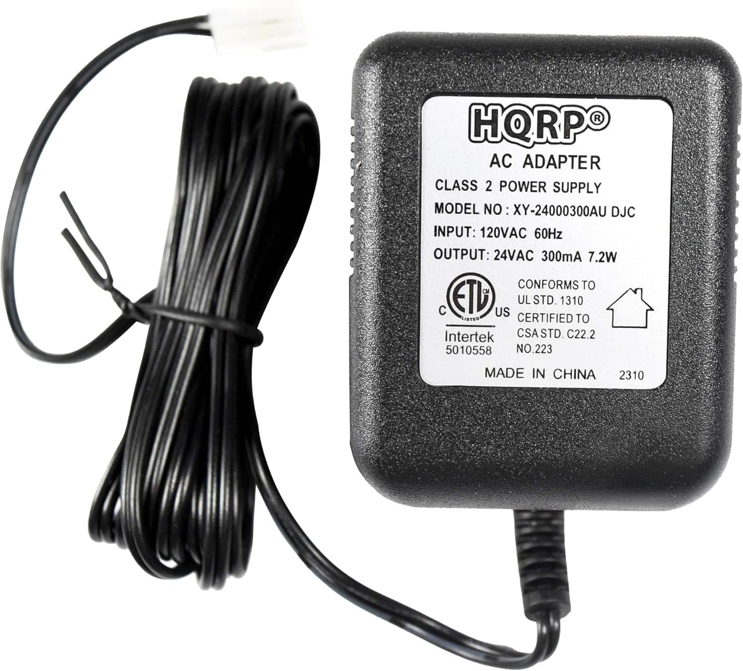 HQRP - 24V 300mA AC Adapter for Orbit Sprinkler Indoor Irrigation Timers Transformer, fits Most Brands on The Market