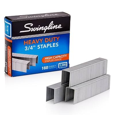 Swingline 3/4" HEAVY DUTY 160 3/4" STAPLES HIGH CAPACITY STAPLER USAGE CAPACITY SHEET 1,000 160 CAPACITY STAPLES