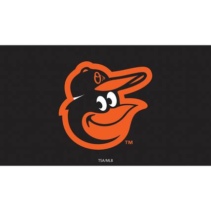 Front. Evergreen Enterprises - Baltimore Orioles 28" x 16" Logo Indoor/Outdoor Trapper Mat - Multicolor.