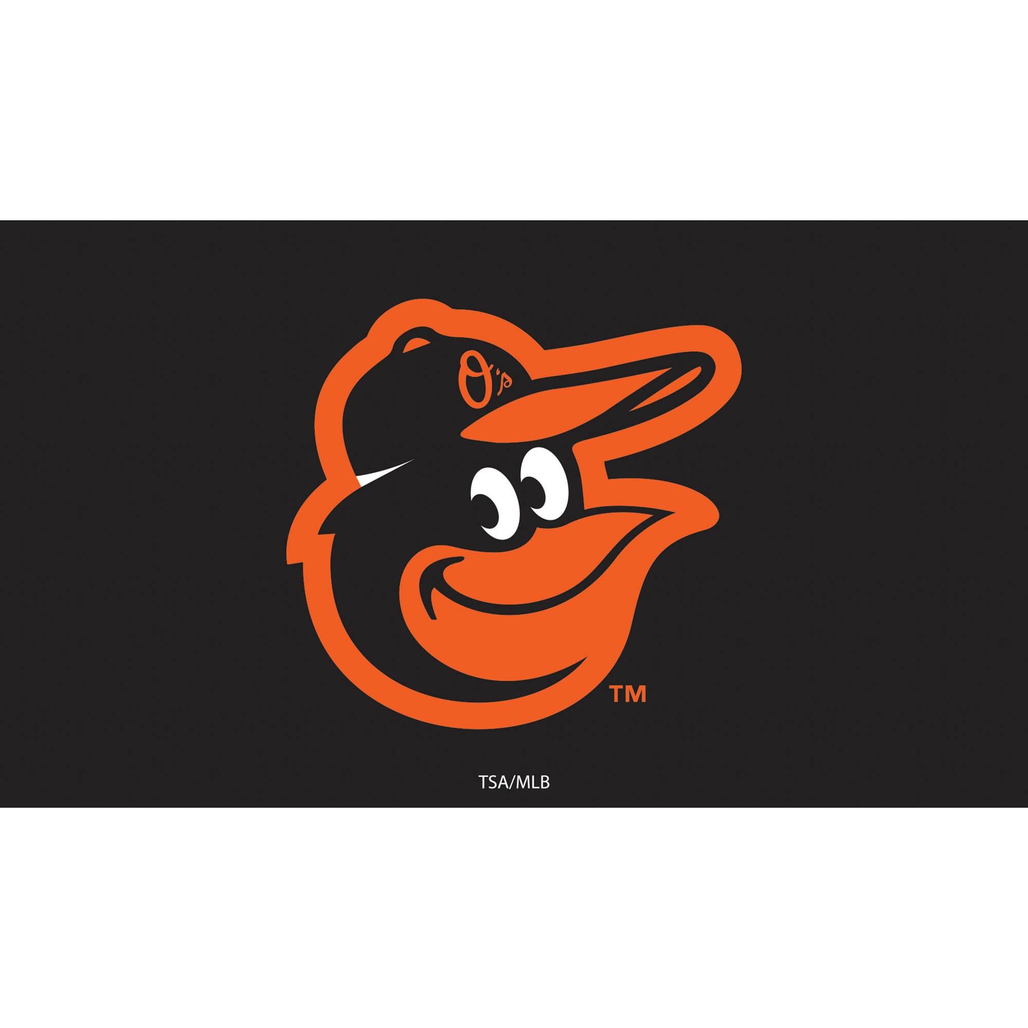 Front. Evergreen Enterprises - Baltimore Orioles 28" x 16" Logo Indoor/Outdoor Trapper Mat - Multicolor.