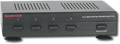 Front. SpeakerCraft - 4-Zone Speaker Selector - Black.