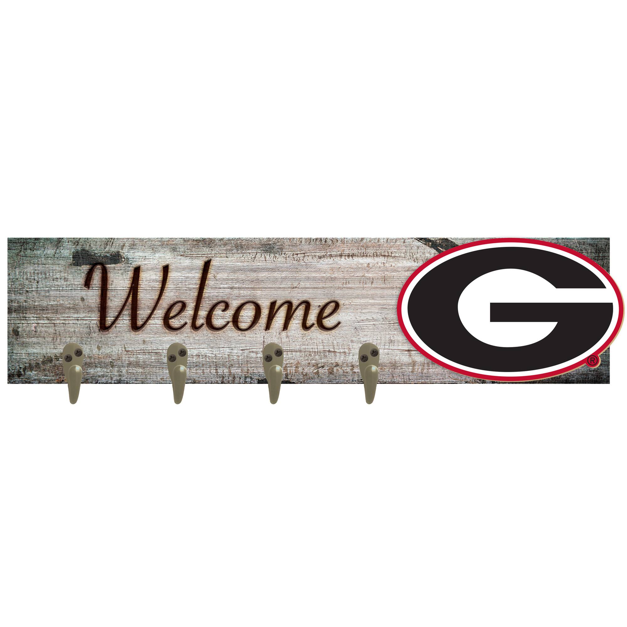 Georgia Bulldogs 24" x 6" Mounted Coat Hanger