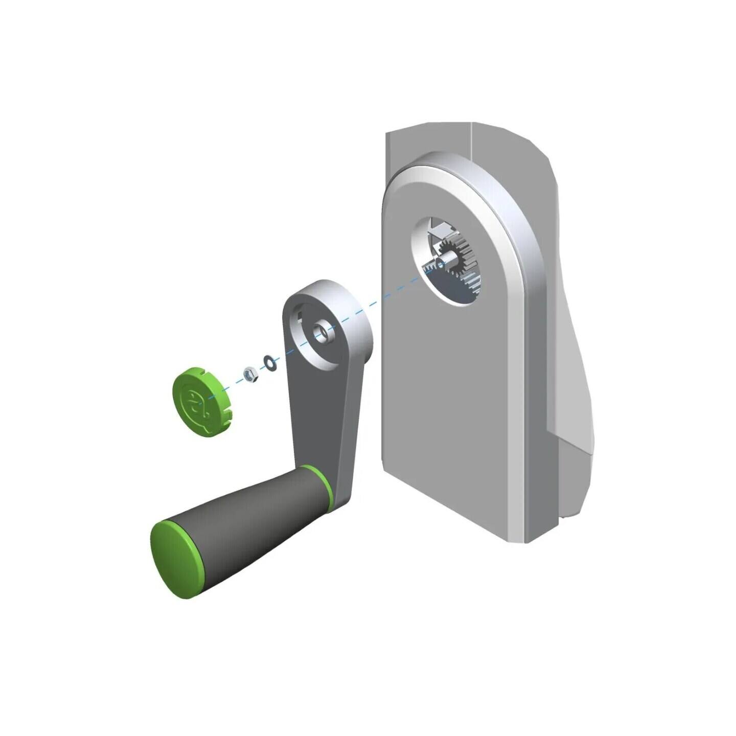 Angle. AccuQuilt - Handle Upgrade Kit - Comfort Grip Handle - Smoother Rolling Action.