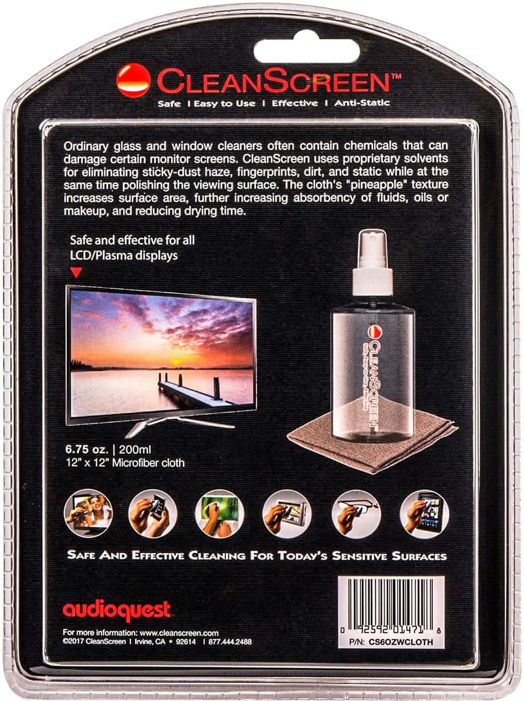 Alt View 13. AudioQuest - CleanScreen Cleaner Kit - Clear.