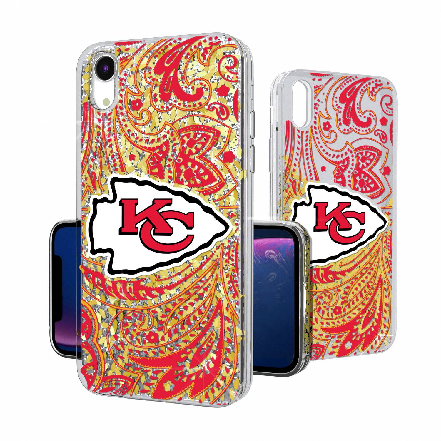 Keyscaper - NFL - Kansas City Chiefs iPhone Paisley Design Glitter Case - 16 Pro Max - Multicolor price history on PriceWatchPro
