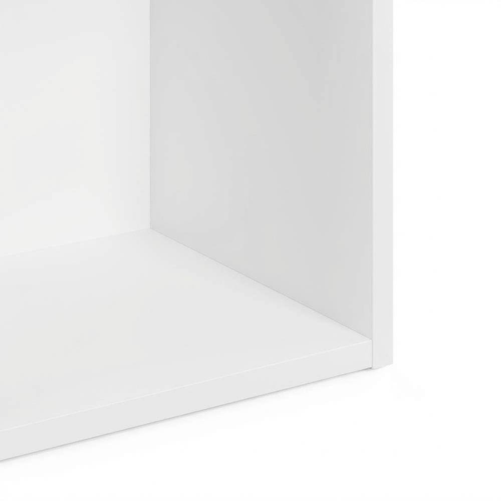 Alt View 2. FurniFact - White 3-Tier No Tool Assembly Bookcase with Open Shelves for Easy Storage - White.
