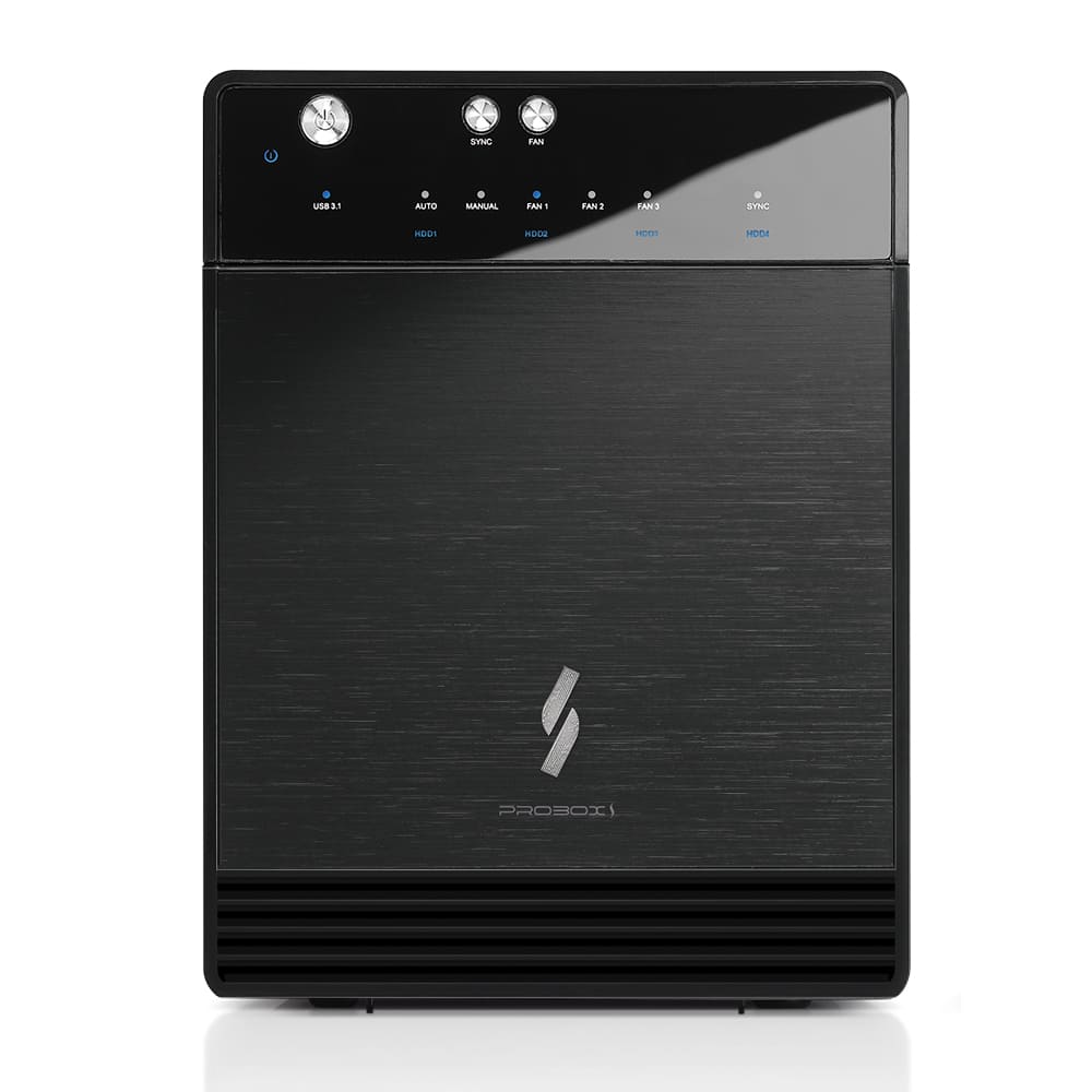 SYNC, USB 3.1, AUTO, MANUAL, FAN 1, FAN 2, FAN 3, SYNC, HDD 1, HDD 2, PROBOX