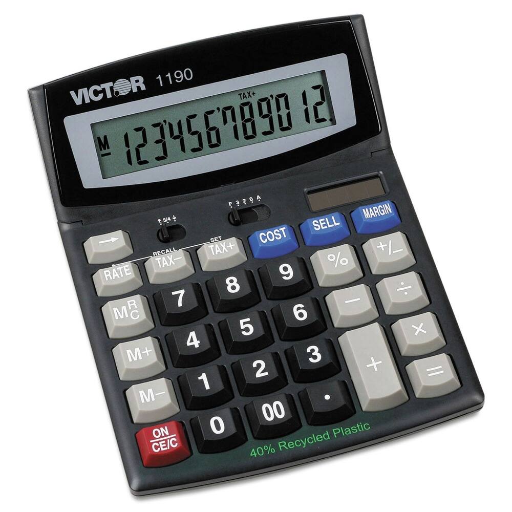 Victor - 1190 12-Digit LCD Executive Desktop Calculator - true