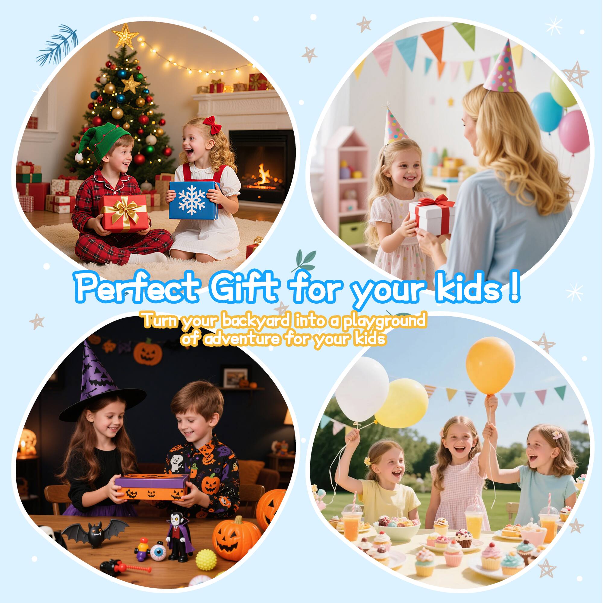 Perfect Gift for your kids!  
Turn your backyard into a playground of adventure for your kids