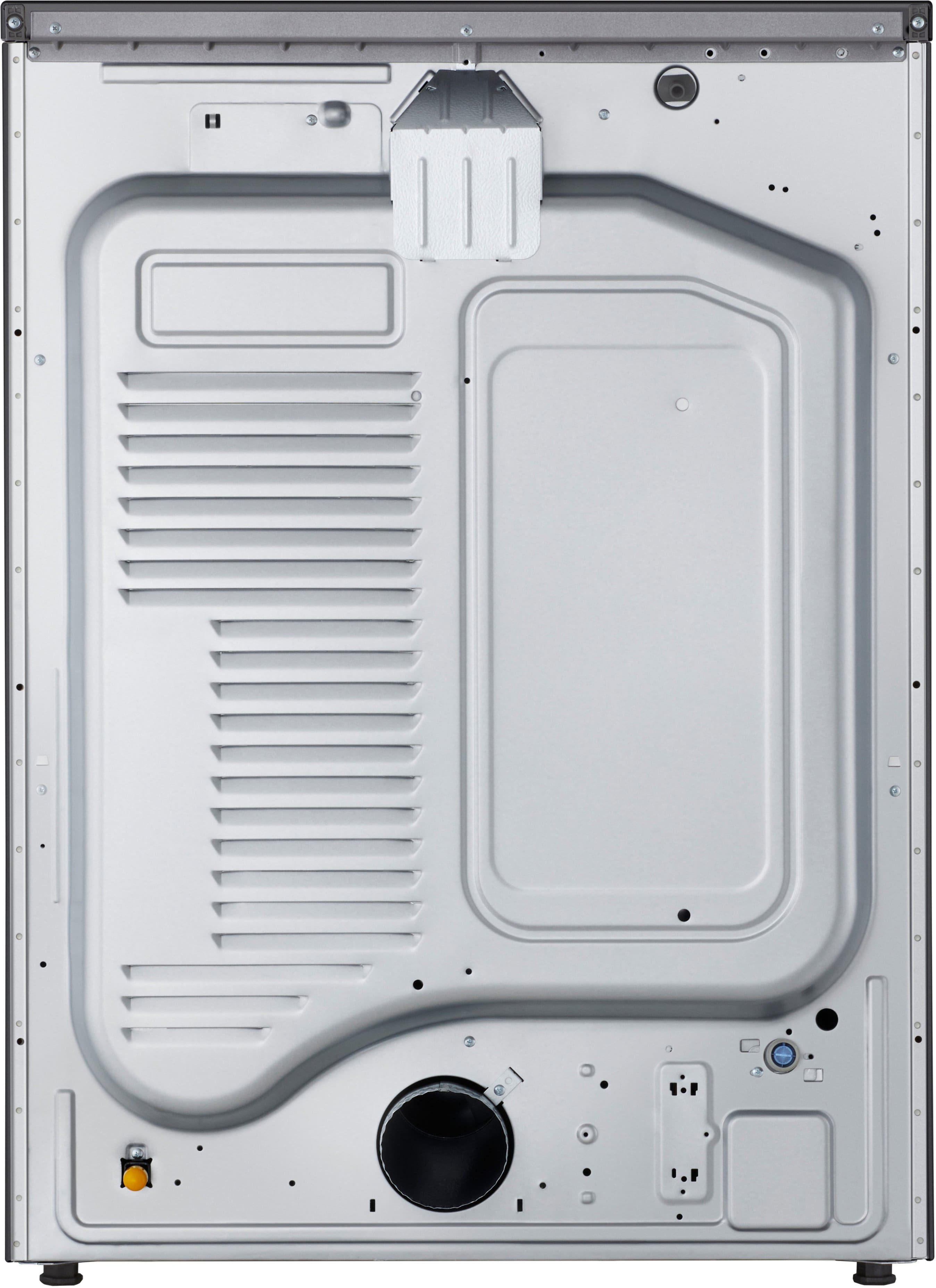 Alt View 10. LG - LG SIGNATURE 9.0 Cu. Ft. Stackable Smart Gas Dryer with Steam and AI Sensor Dry - Brushed Black Steel.