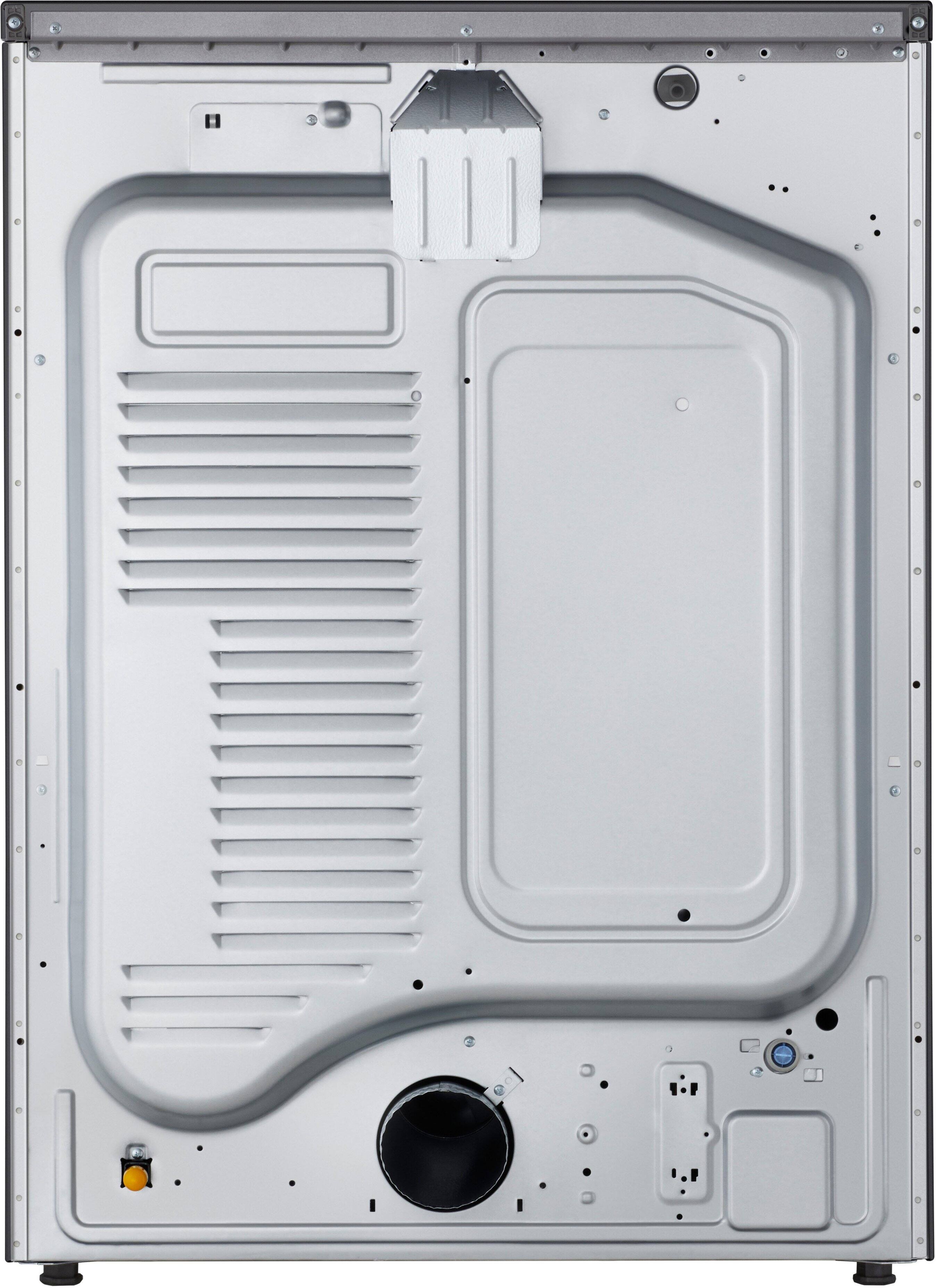 Alt View 10. LG - LG SIGNATURE 9.0 Cu. Ft. Stackable Smart Gas Dryer with Steam and AI Sensor Dry - Brushed Black Steel.