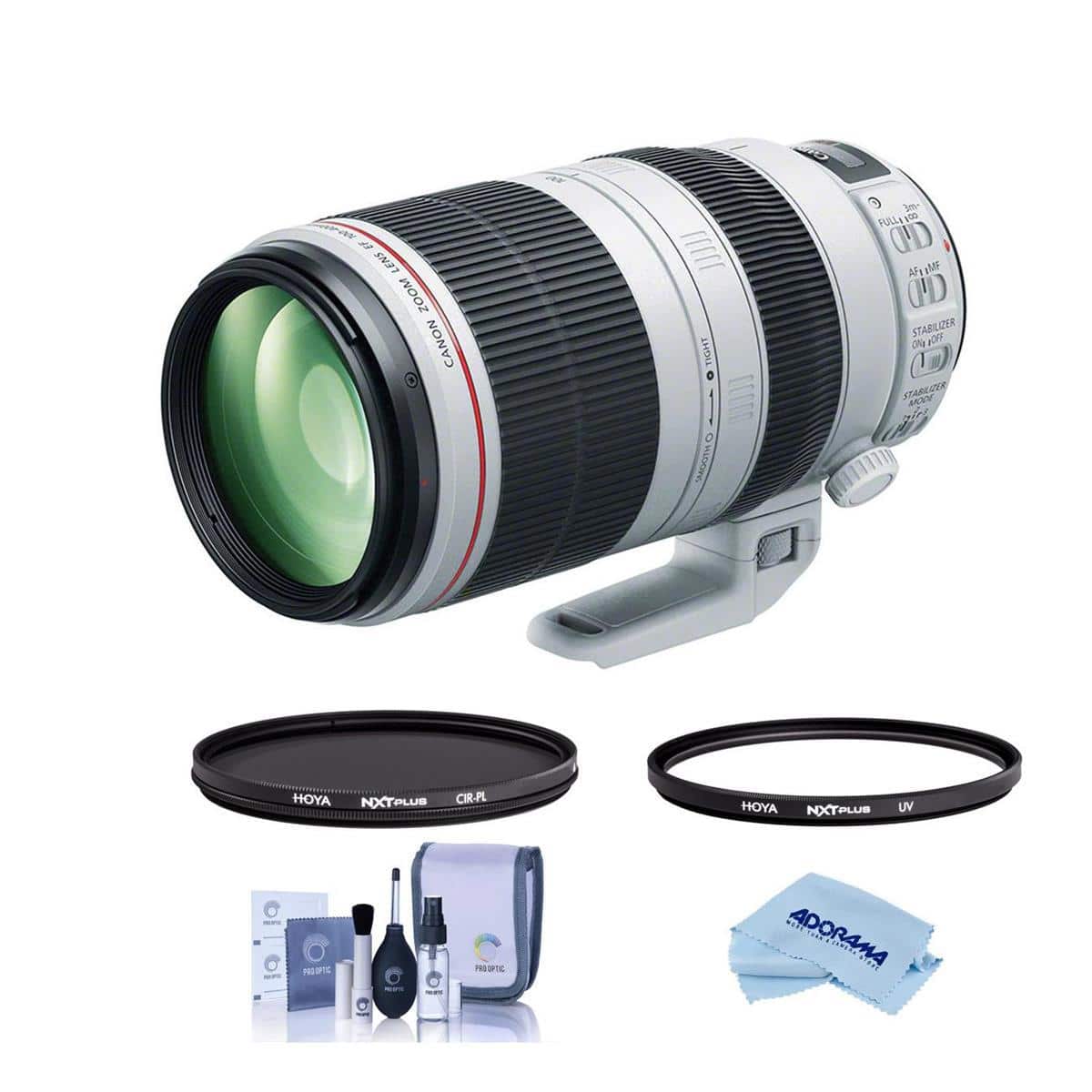 Bundle - Canon - EF 100-400mm f/4.5-5.6L IS II USM Lens, with Filter Kit