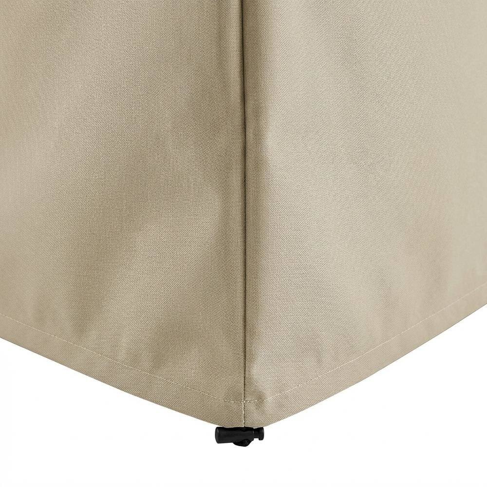 Alt View 2. FurniFact - Outdoor Side Table Cover for Weatherproof Furniture Protection - Tan.