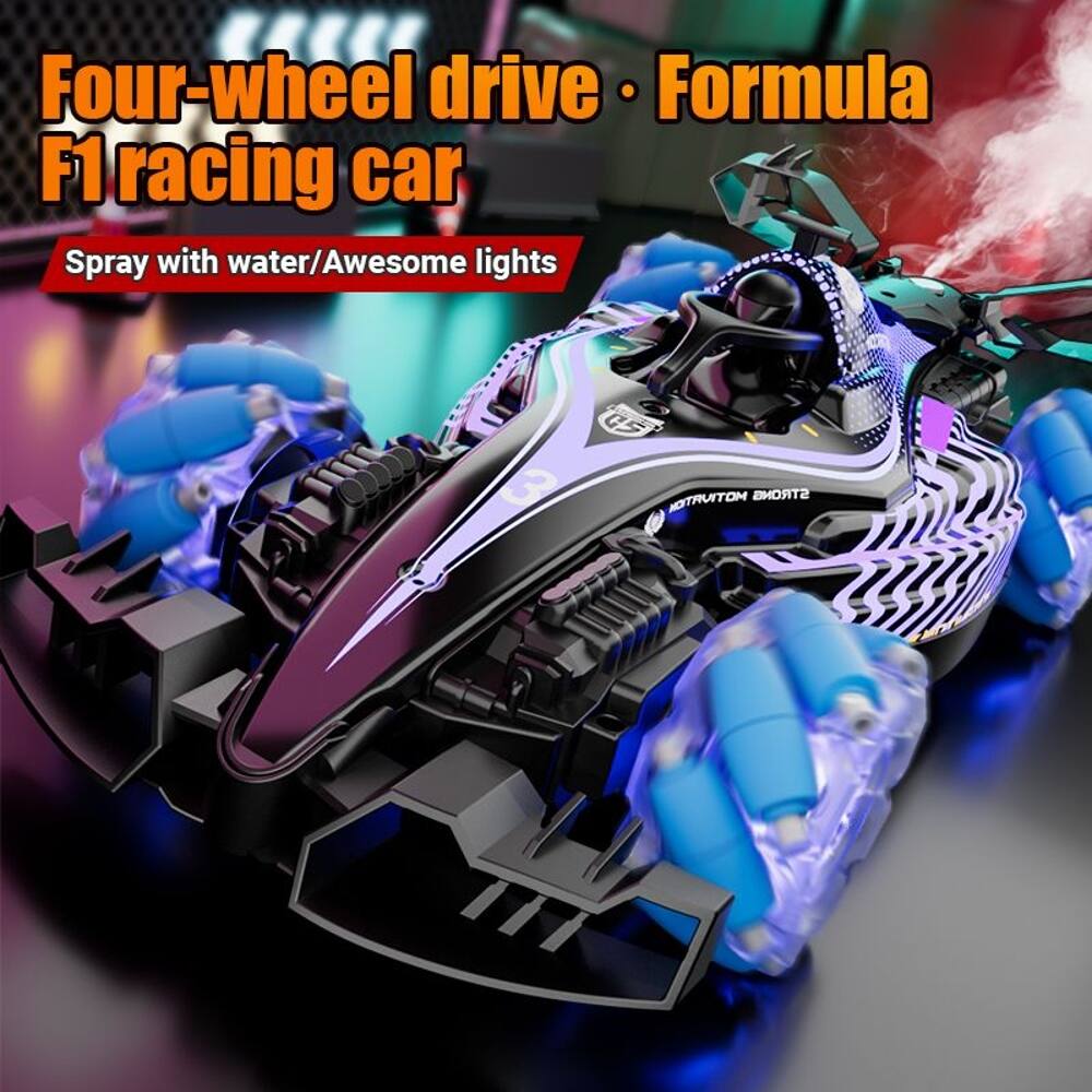 Four-wheel drive Formula F1 racing car  
Spray with water/Awesome lights