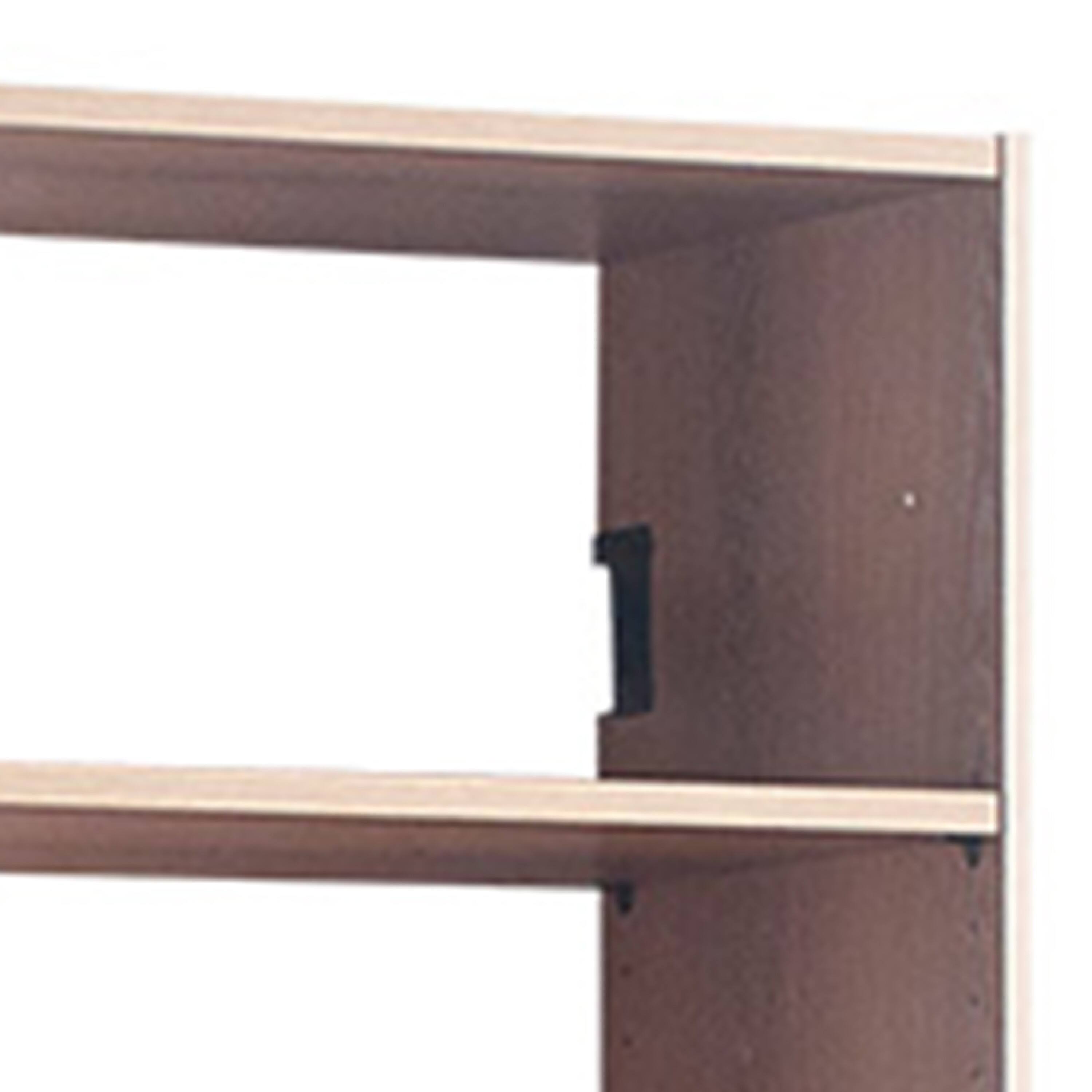 Angle. Manhattan Lane - Vedz Wall Mount Adjustable Shelf, 4 Open Shelves, Oak Brown Melamine - Oak Brown.