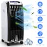 Costway - Evaporative Portable Cooler Fan Anion Humidify W/ Remote Control - White and Black