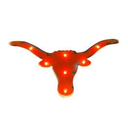 Imperial - Texas Longhorns Logo Lighted Recycled Metal Sign - Multicolor