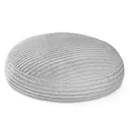 Front. Jaxx - Jaxx 6 Foot Cocoon 2-in-1 Large Bean Bag Chair for Adults, Mondo Grey - Mondo Grey Faux Fur.