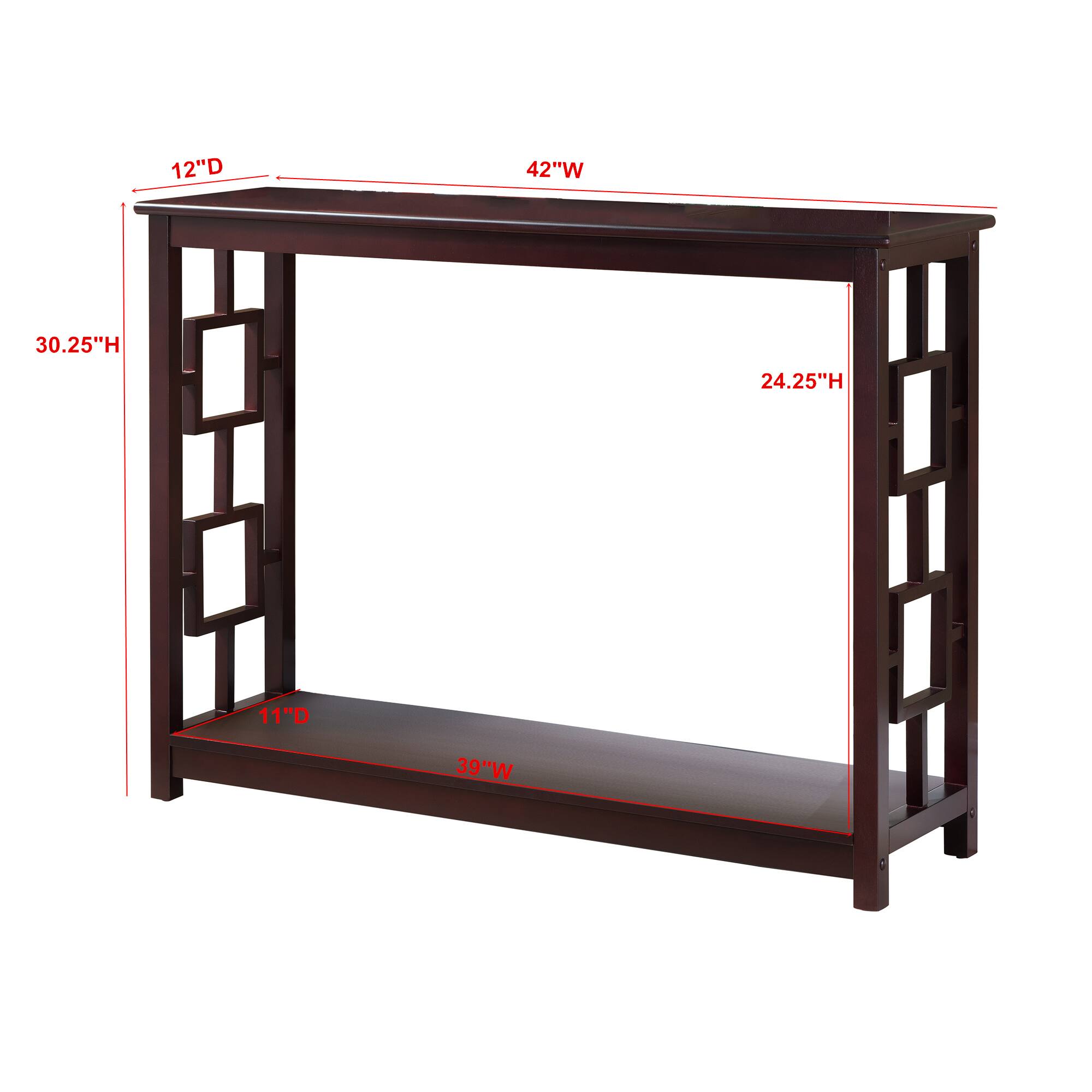 12"D x 42"W x 30.25"H  
11"D x 29"W x 24.25"H