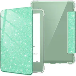 Kitcheniva - Lightweight Clear Slim Case For Kindle 6 Inch 11th Generation Glitter Green - Glittering Green