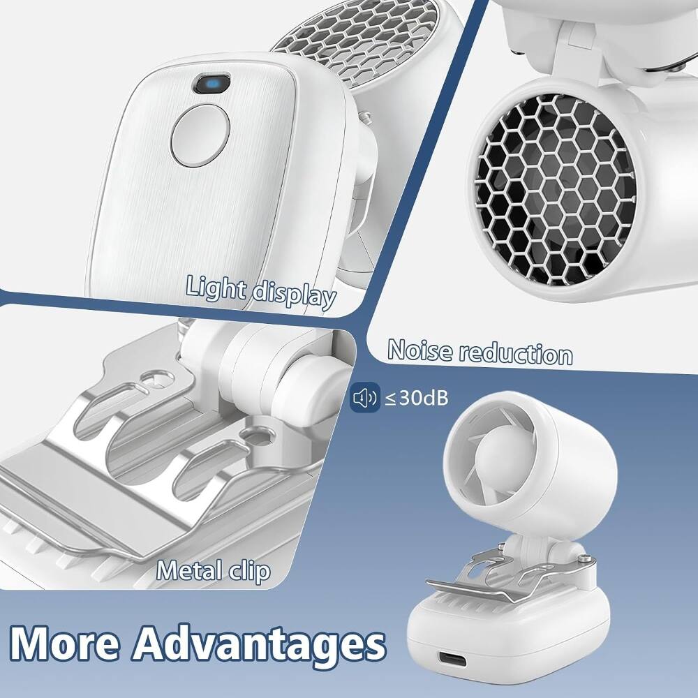 Light display  
Noise reduction VI 30dB  
Metal clip  
More Advantages
