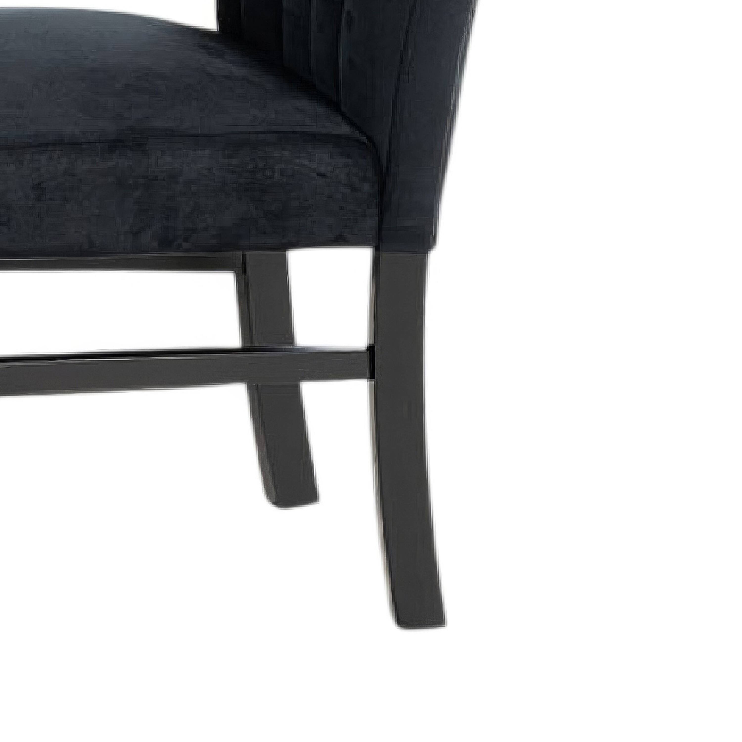 Left. Manhattan Lane - Sely Side Dining Chair Set of 2, Foam Fill Seat and Channeled Back, - Black.