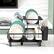 Angle. Sugift - 2-Tier Detachable Dish Drying Rack Stainless Steel Rack with Cutlery Box and Cup Holder - Black.