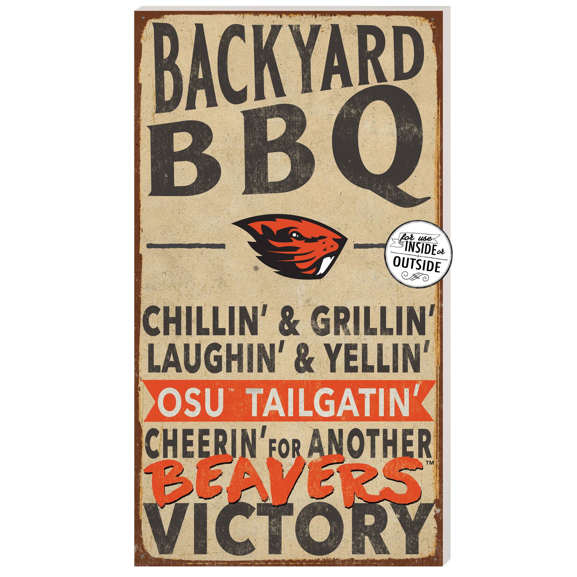 Oregon State Beavers 11'' x 20'' Indoor/Outdoor BBQ Sign