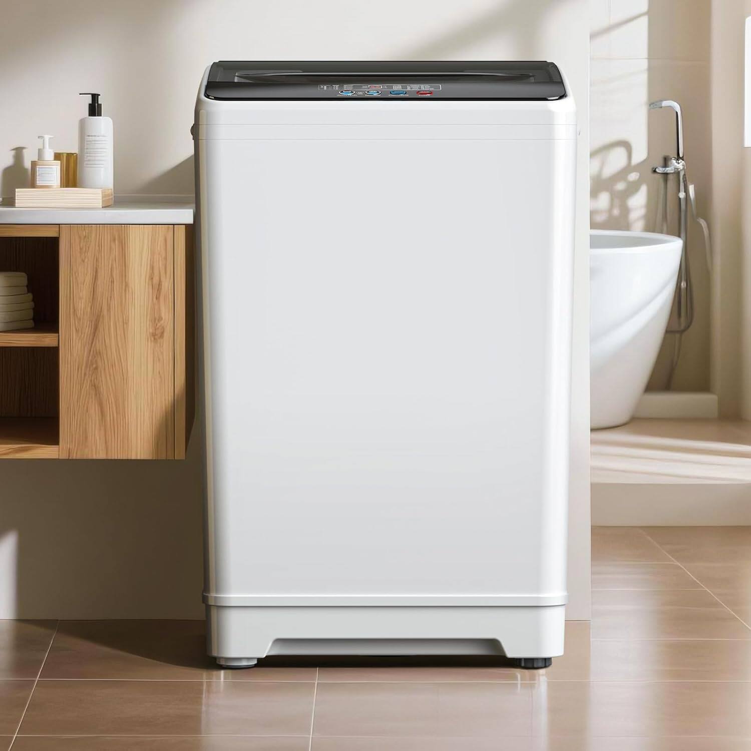 Alt View 1. Circus Cirle - 18lbs Portable Washing Machine, 2.4 Cu Ft Full Automatic Washing Machine - White.