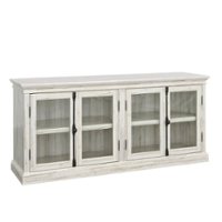Sauder - Barrister Lane TV Credenza TV's up to 80" - White Plank - Front_Zoom