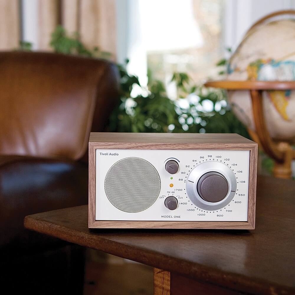 Alt View 14. Tivoli Audio - Model One Shelf Speaker with Wood Finish - Walnut/Beige.