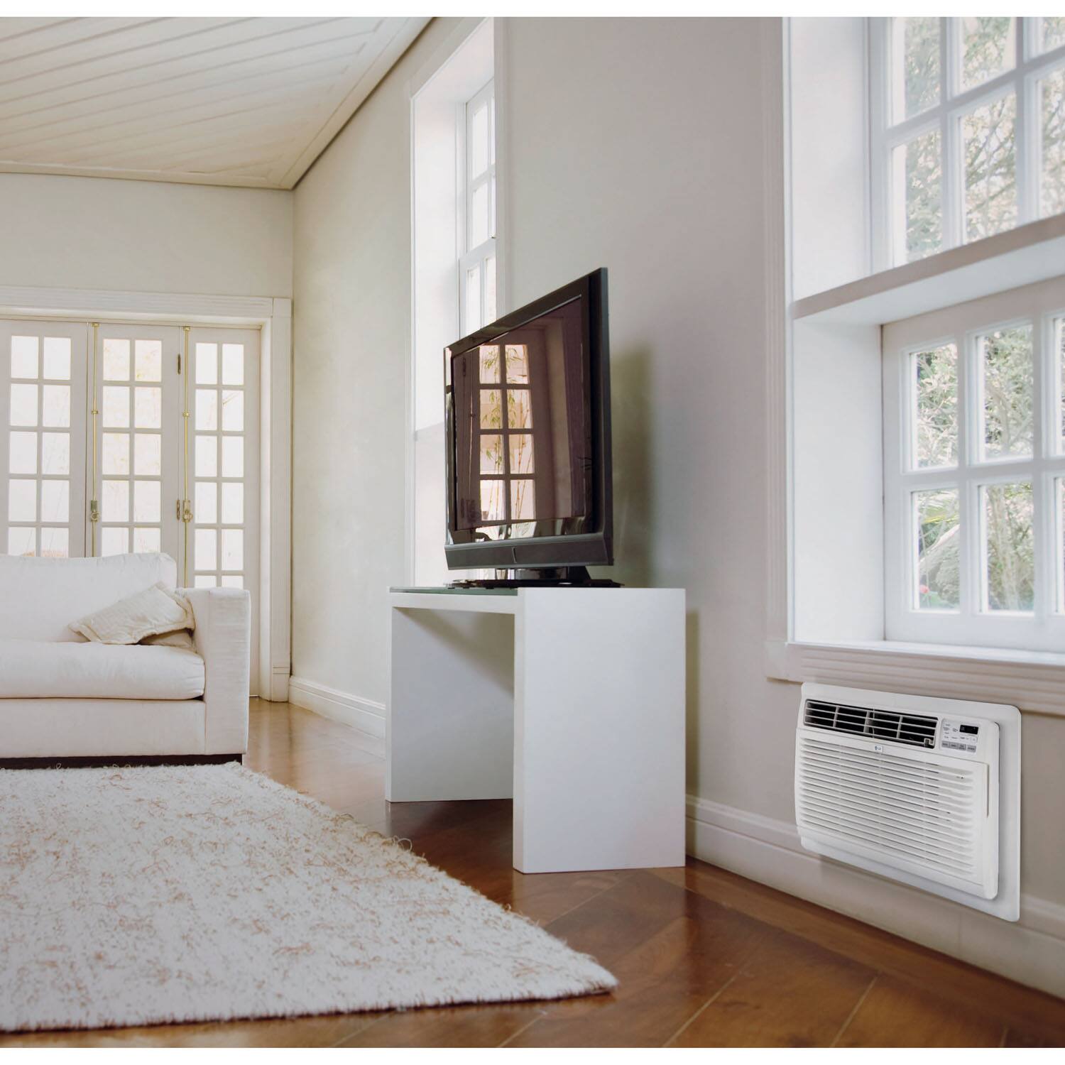Alt View 23. LG - 11,500 BTU 530 Sq. Ft. 230V In Wall Air Conditioner with Remote - White.
