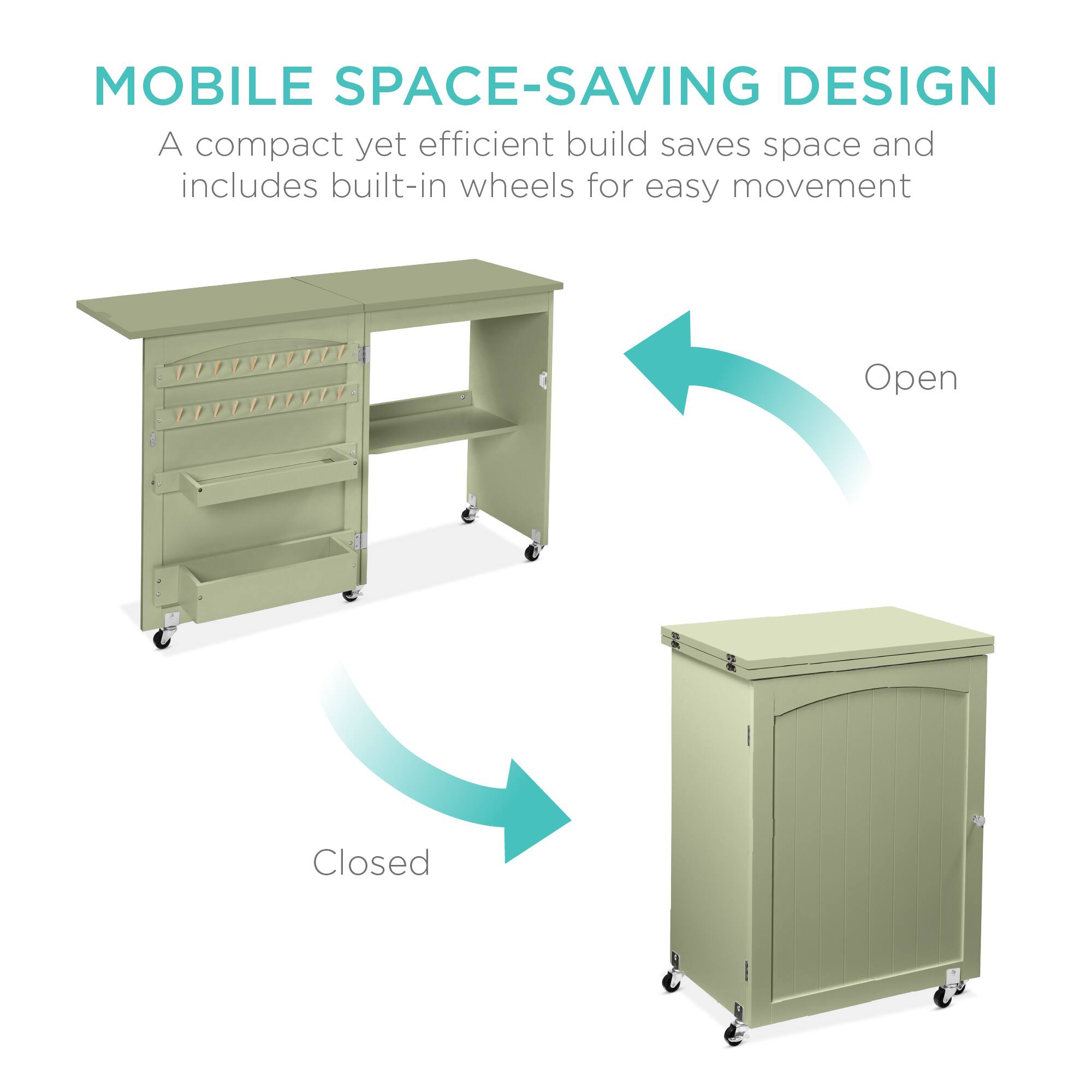 MOBILE SPACE-SAVING DESIGN

A compact yet efficient build saves space and includes built-in wheels for easy movement

Open

Closed