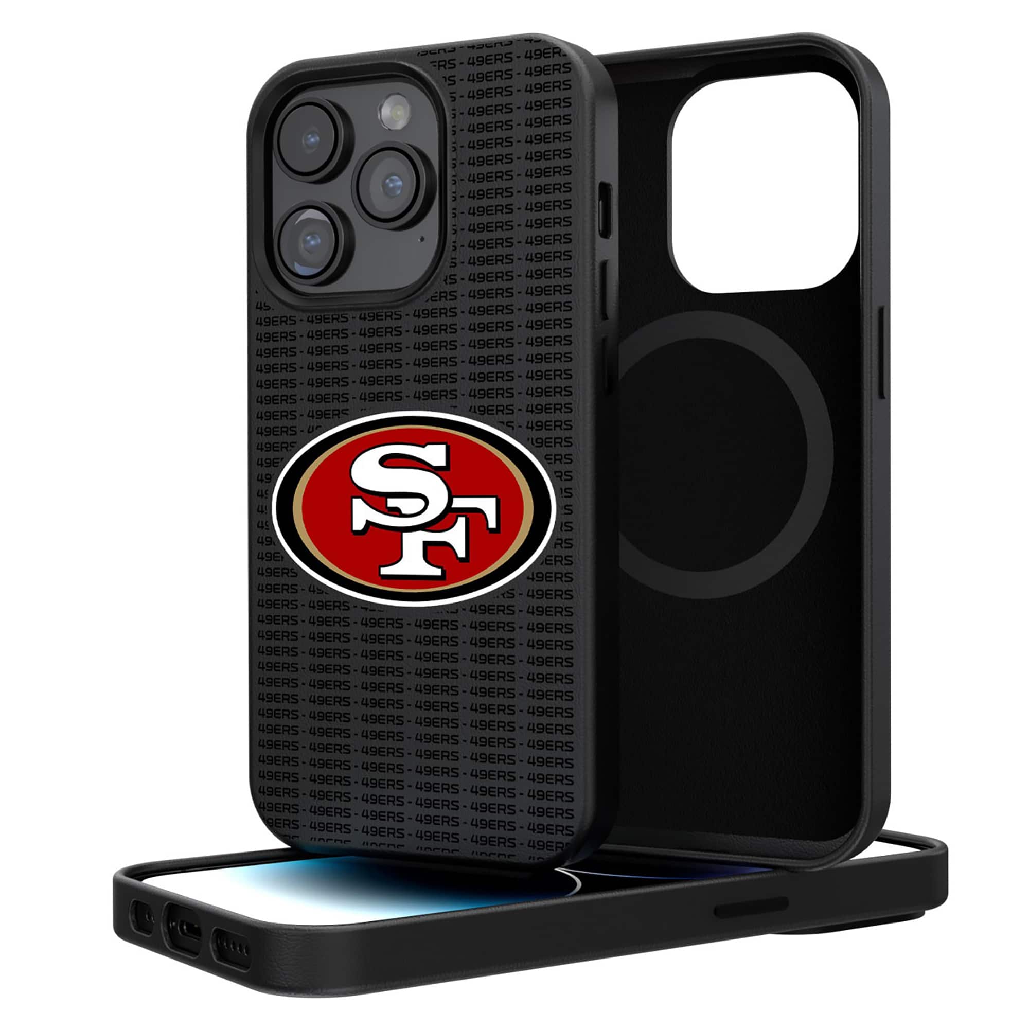 Keyscaper - NFL - San Francisco 49ers Primary Logo iPhone Magnetic Bump Case - 15 - Black