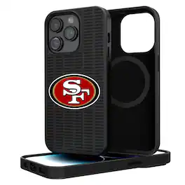 Keyscaper - NFL - San Francisco 49ers Primary Logo iPhone Magnetic Bump Case - 15 - Black