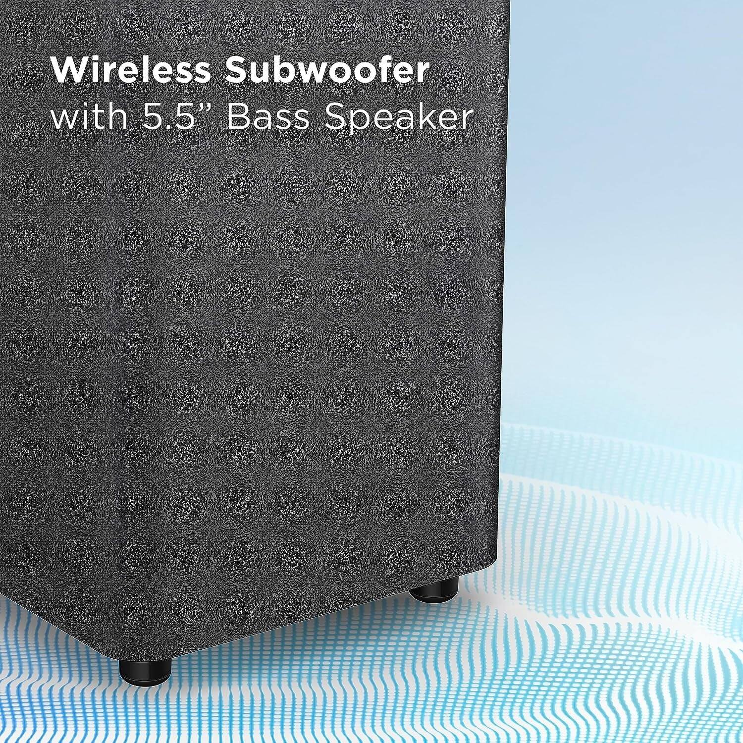 Wireless Subwoofer with 5.5" Bass Speaker