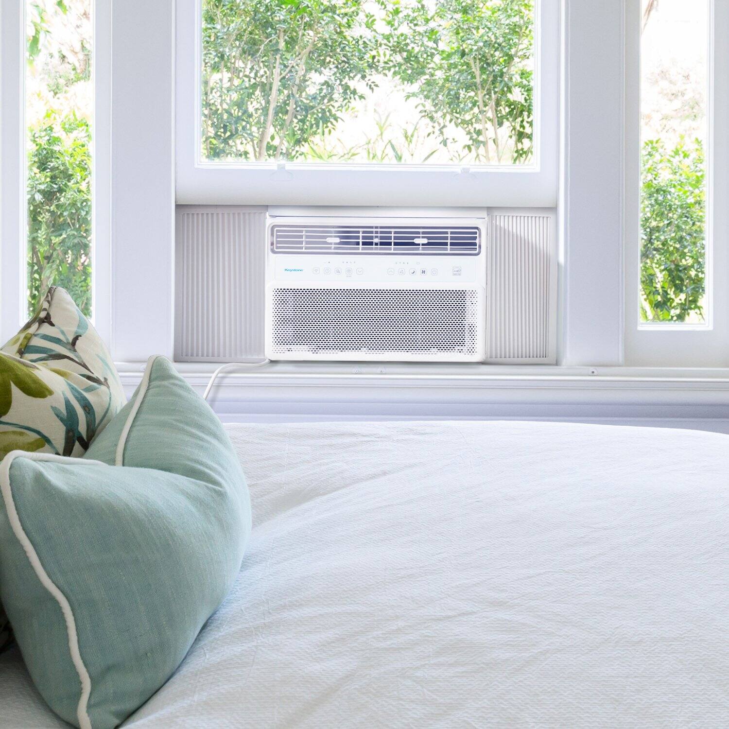 Alt View 6. Keystone - 18,000 BTU 1,000 Sq. Ft. 230V Window Mounted Inverter Air Conditioner - White.