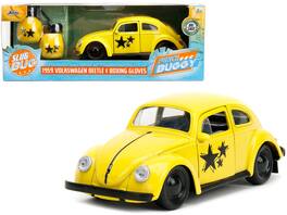Jada - 1959 Volkswagen Beetle Graphics and Boxing Gloves Accessory "Punch Buggy" Series 1/32 - Yellow With Black