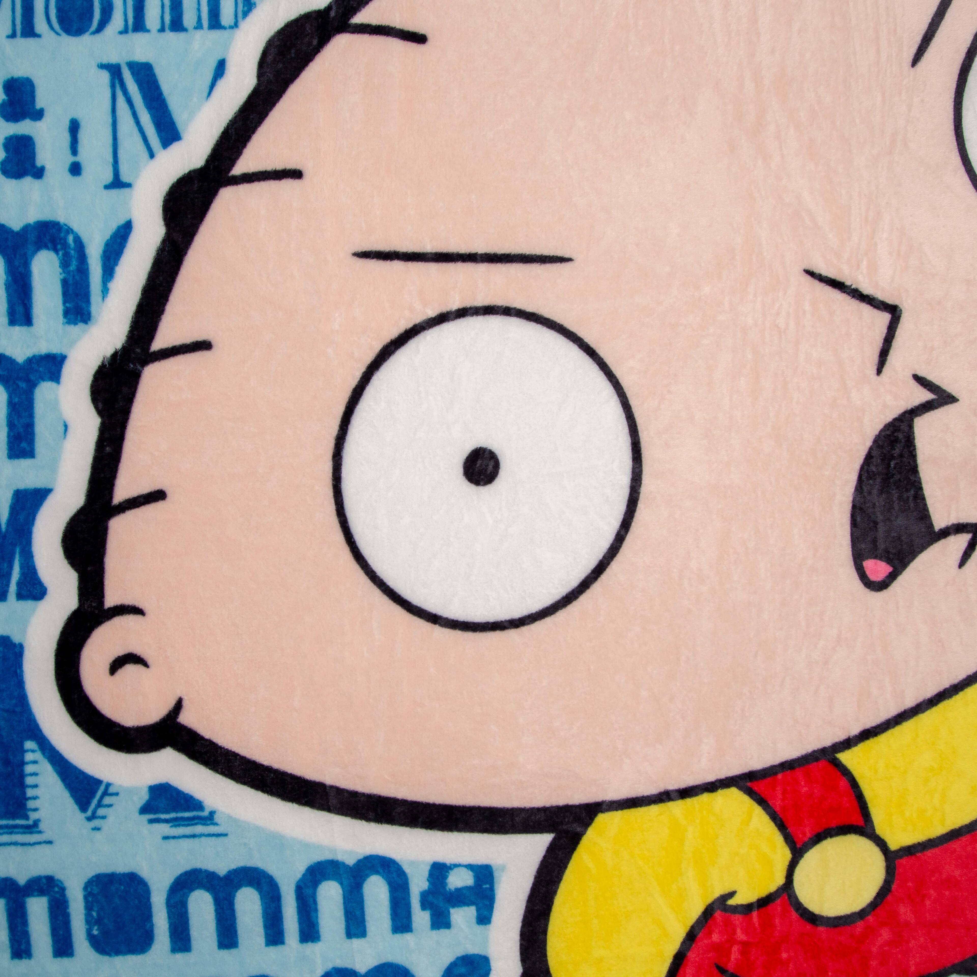 Alt View 1. Silver Buffalo - Family Guy Stewie Griffin "Mama" Raschel Throw Blanket | 45 x 60 Inches - Multi-Color.