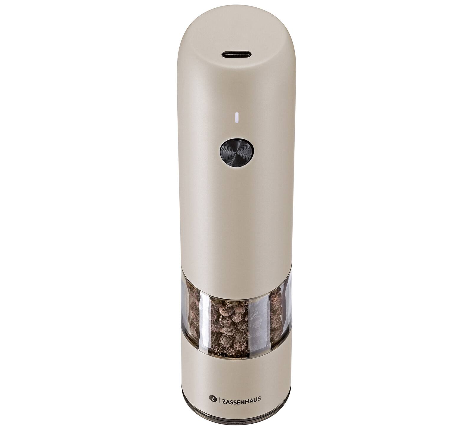 Alt View 1. Zassenhaus - Koln Rechargeable Salt or Pepper Mill, 5.5" H x 1.5", Gray - Gray.