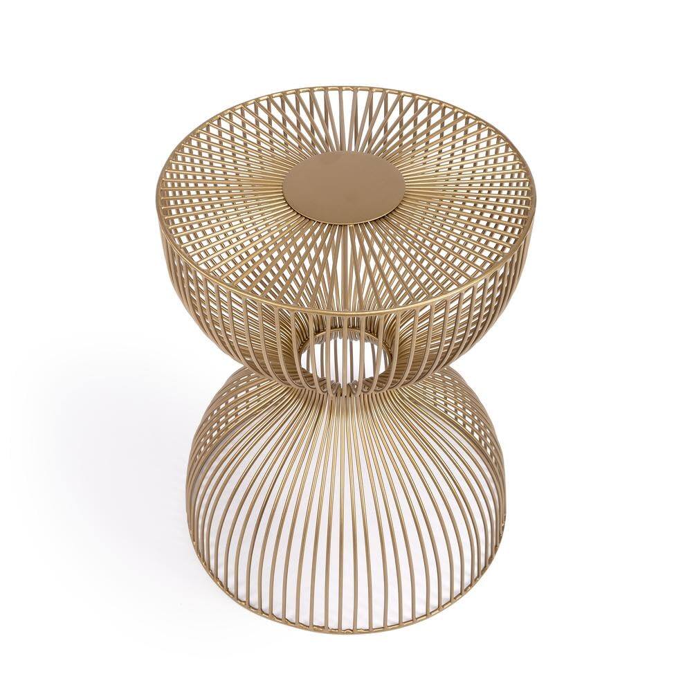 Alt View 1. Starlight Canyon Home - Gold Metal Side Table - Modern Accent Table for Living Room Decor - Gold.