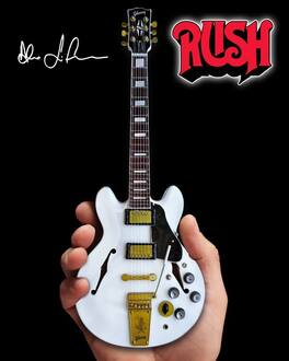 Axe Heaven - Alex Lifeson - Rush Alex Lifeson Gibson ES-355 Alpine White Mini Guitar Replica - Collectibles - Multicolor