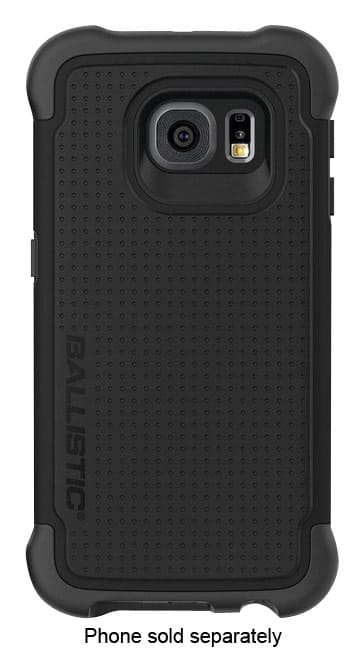 Front. Ballistic - Tough Jacket Case for Samsung Galaxy S6 edge Cell Phones - Black.