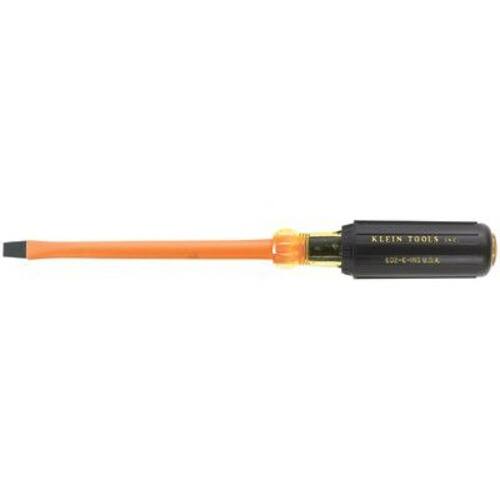 Front Standard. Klein Tools - Insulated 1/4" Keystone-Tip - 4" Heavy-Duty Round-Shank Screwdriver.