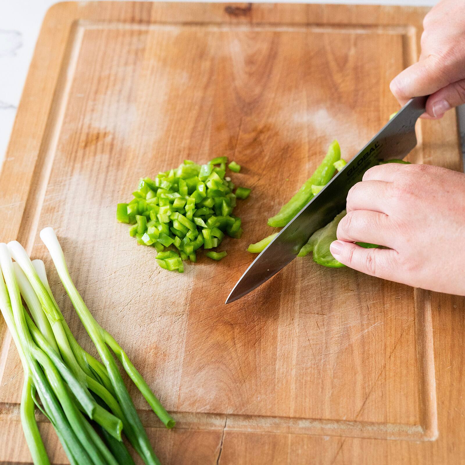 Alt View 4. Global - 8 Inch Chef's Knife - Silver.
