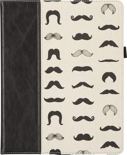 Front Standard. Griffin Technology - Mustacio Folio Case for Apple® iPad® 2nd-, 3rd- and 4th-Generation - Black/Ecru.
