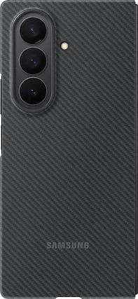 Front. Samsung - Galaxy Z Fold7 Carbon Shield Case - Black.