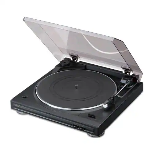 Front. Denon - DP-29F Turntable - Black.